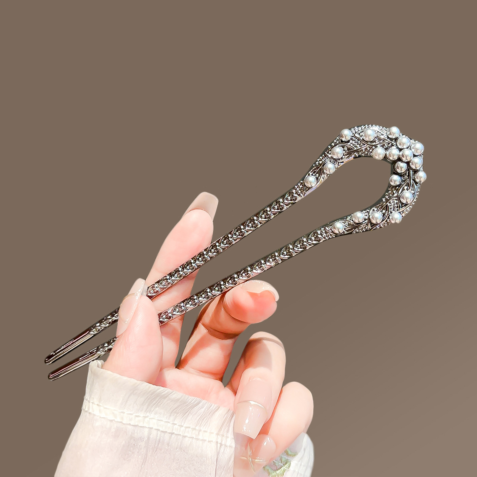 Pearl Hair Pin - Mode Metalen U-vormige Haarspeld voor Vrouwen,