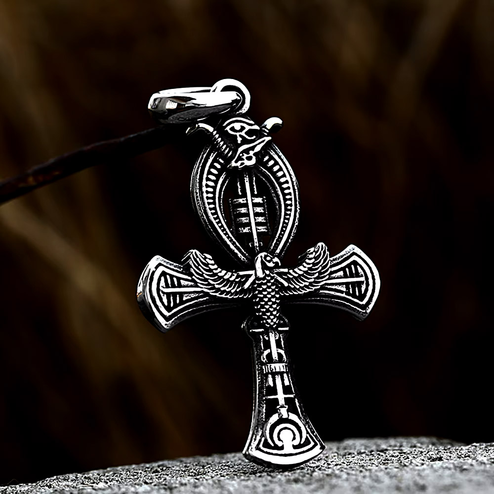 Women'S Egyptian Accessories - Retro Adelaar Ankh Kruis RVS Hanger