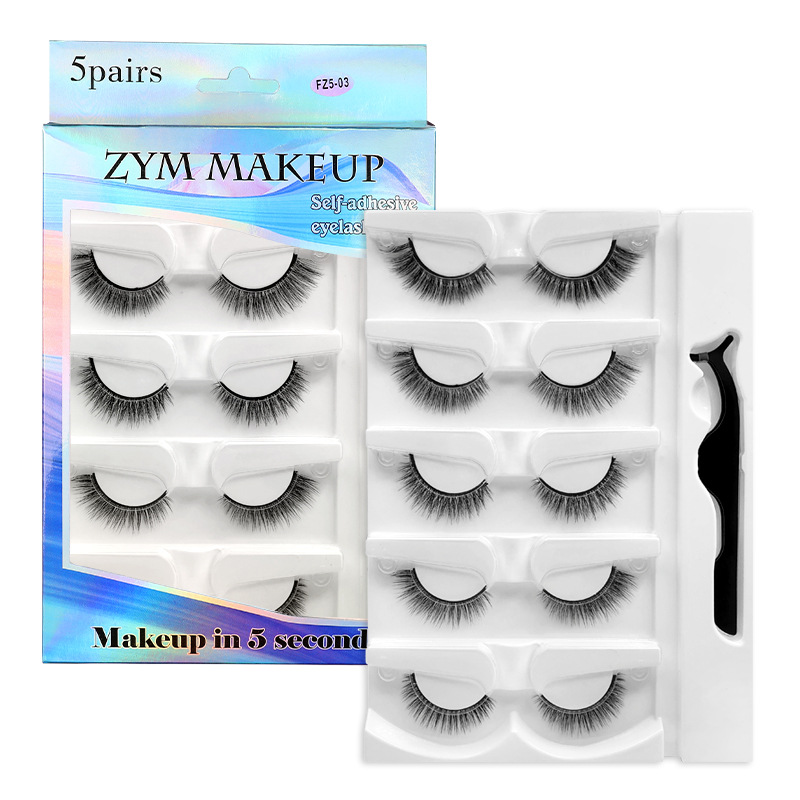 Women Accessories Clearance - 5 paar lijmvrije zelfklevende wimpers 3D