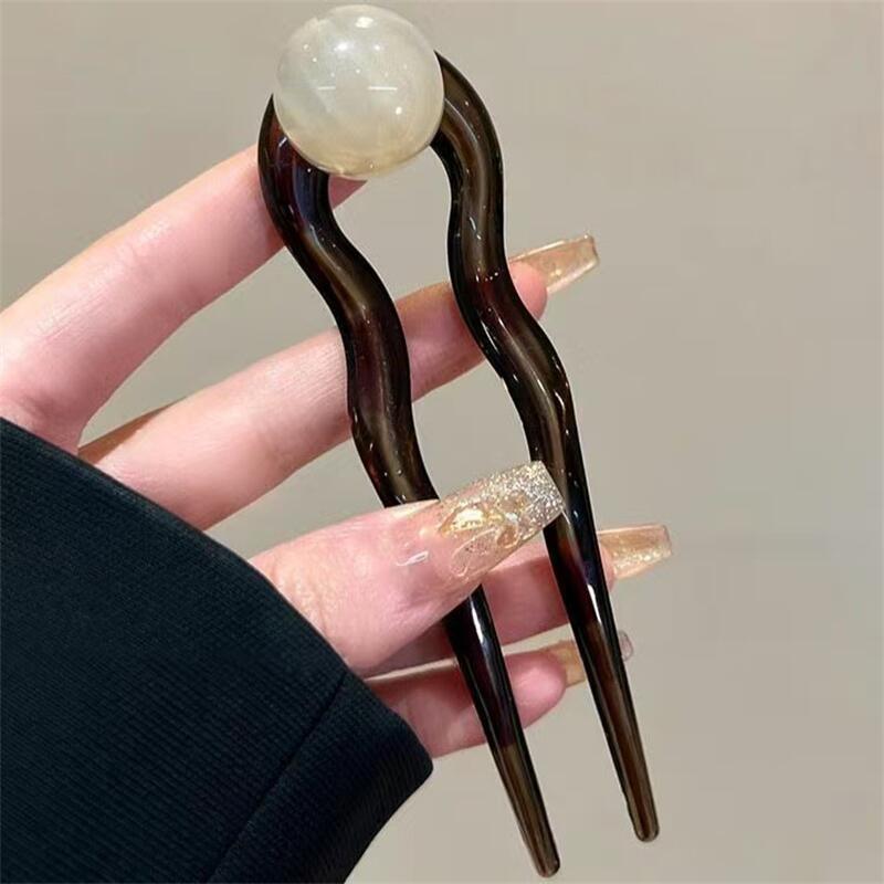 Mode gekleurde parel U-vormige - Pearl Hair Pin recensie en prijs