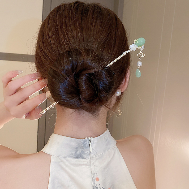 Vintage bloem parel kwastje ha - Pearl Hair Pin recensie en prijs