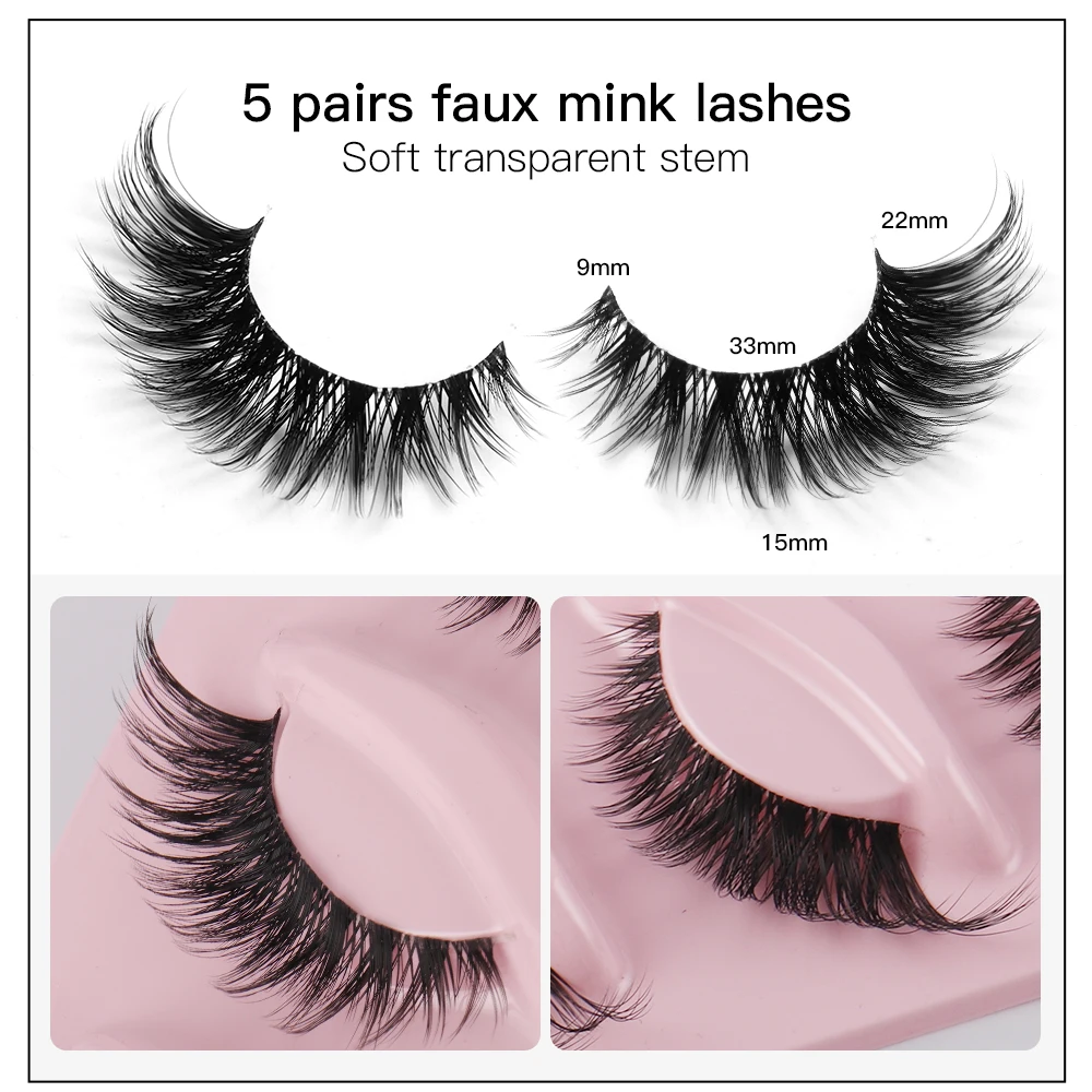 Cat Eye 5 Paar 3D Natuurlijke  - Women Accessories Clearance recensie en prijs