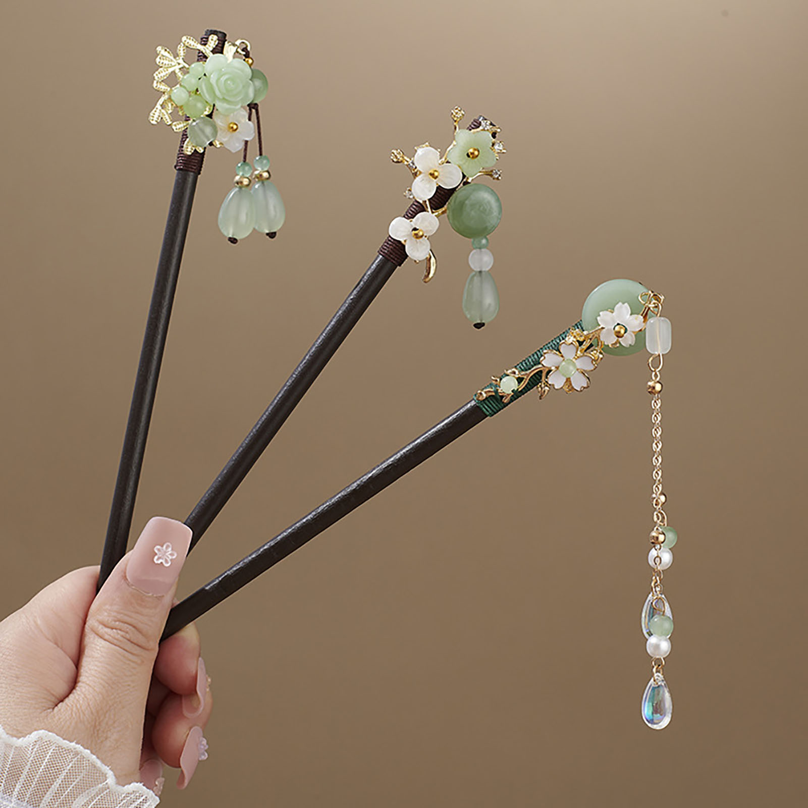 Chinese stijl bloem kwastje ha - Pearl Hair Pin recensie en prijs