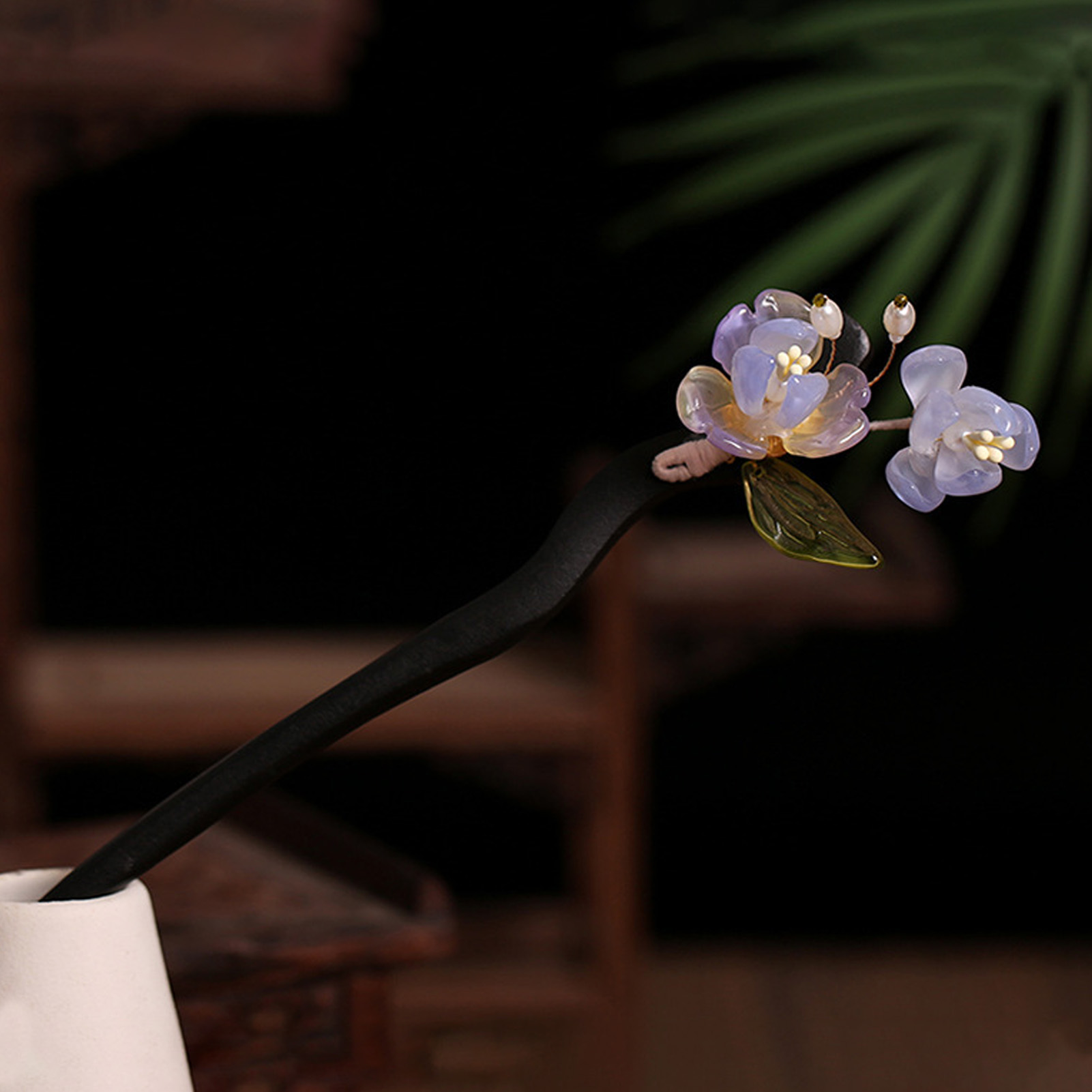 Chinese stijl bloem kwastje ha - Pearl Hair Pin recensie en prijs
