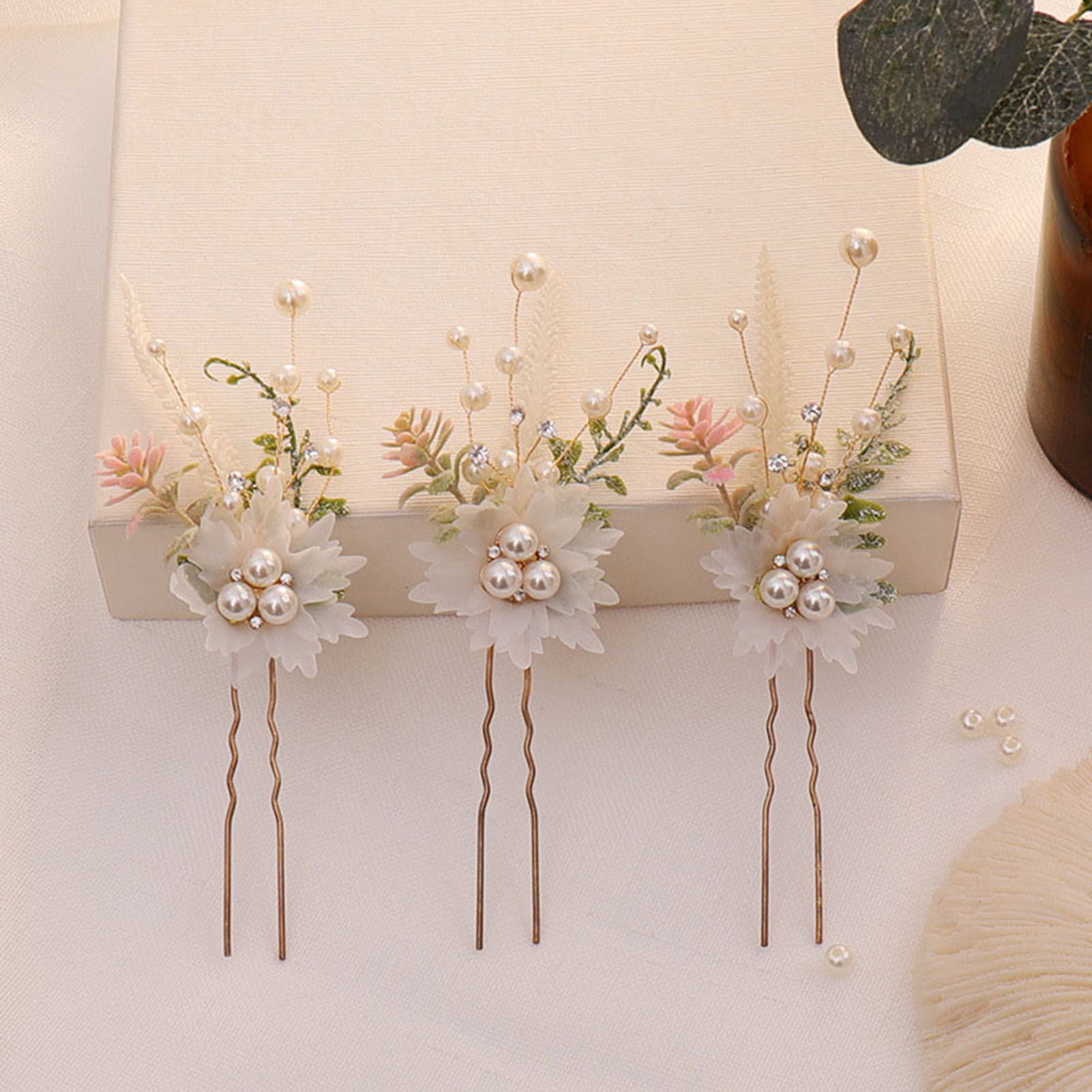 3 stks Legering Parel Bloem Ha - Pearl Hair Pin recensie en prijs