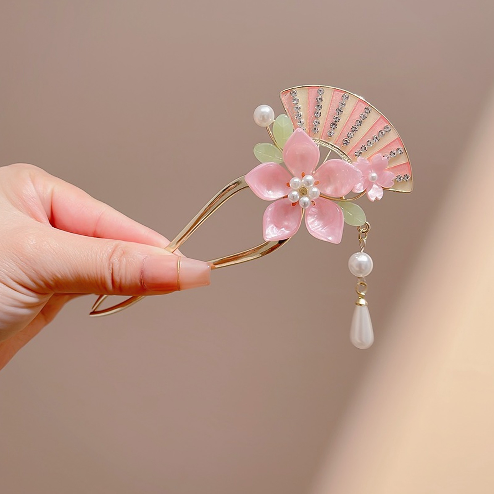 Elegante Roze Bloem Haarspeld  - Pearl Hair Pin recensie en prijs